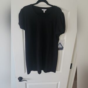 Nine West black cotton mini dress xl